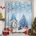 thumbnail image 6 of Blue Christmas Shower Curtain, 48" x 72", Dwarf Present Tree Bird Snowflake Winter Waterproof Bathroom Curtain Washable Shower Curtain Set with 12 Hooks, 6 of 6