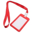 thumbnail image 1 of 1 Set of Simple Tag Sleeve Name Tag Holder ID Holder with Lanyard Portable Card Holder Office Supply, 1 of 8