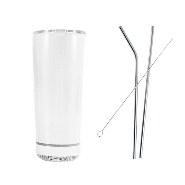 Cateissary Vaso de música con Altavoz Bluetooth, aislamiento de anillo de sellado de acero inoxidable de calidad alimentaria, de gama alta Cocina y Comedor blanco 2