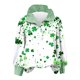 thumbnail image 1 of Eres Más Que una Camisa de Puntuación de Prueba Impresa con Cuello de Botón de Manga Larga con Rayas de Color Bloqueado para las Mujeres, Tops de Manga Larga de las Mujeres, 1 of 6