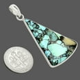 thumbnail image 2 of Natural Lucky Charm Tibetan Turquoise 925 Sterling Silver Pendant Jewelry P-1001 SDP158009, 2 of 5