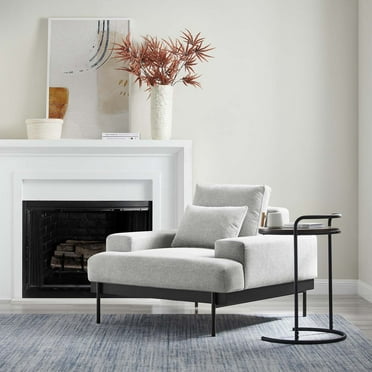 Modway Proximity Upholstered Fabric Armchair in Light Gray