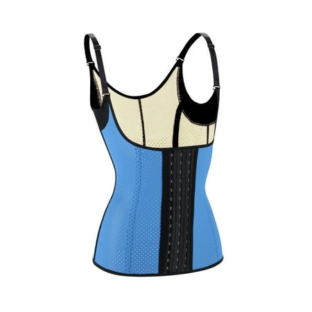 

BSDHBS Lingerie for Women Women Underbust Latex Sport Girdle Ventilation Camisole Corsets Body Shaper Blue Size XL
