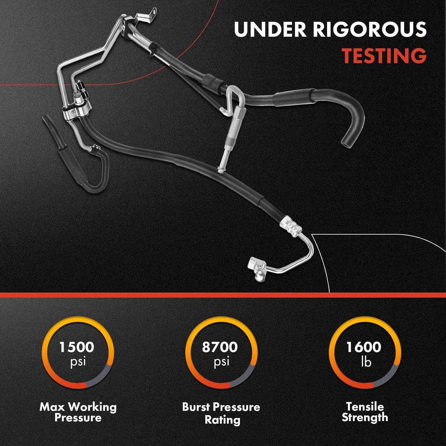 A-Premium Power Steering Hose Pressure & Return Hose Line Assembly Compatible with Infiniti M35 2006-2008 RWD Replace# 49710EH100, 49710EH10A