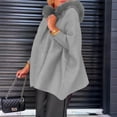 thumbnail image 5 of Womens Coat with Furry Hood Zipper Closure Front Pockets Loose Fit Outerwear for Daily Wear Warm Winter Jacket Gray 2XL, 5 of 6