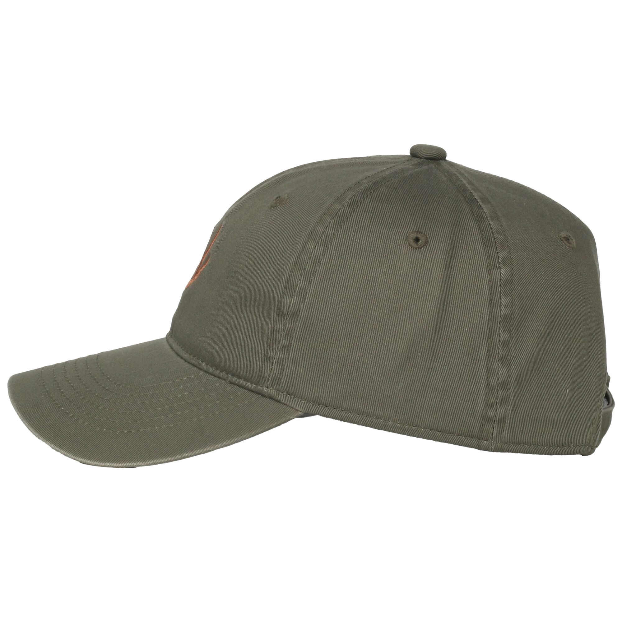 Ladies' Green 6 panel Structured Pre-Curved Cotton Camo Cap with Hook Loop Closure, One Size