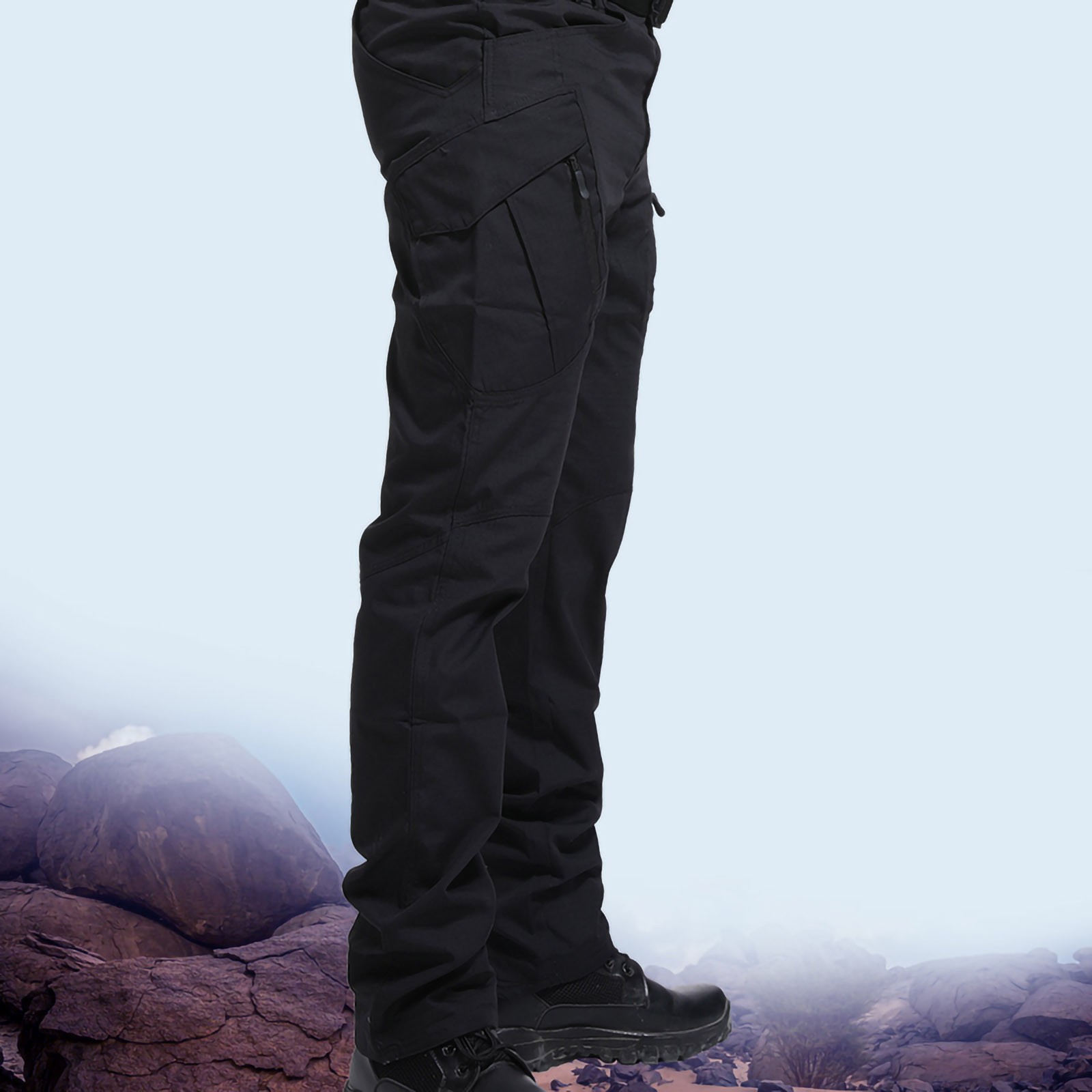 Summer Saving Father Day Sale Deals YANHAIGONG Cargo Pants for Men Men s Pants Multiple Pockets Cargo Trousers Work Wear Combat Safety Cargo Pocket