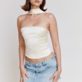 thumbnail image 4 of Gupgi Women Halter Neck Tank Tops Solid Color Sleeveless Off Shoulder Backless Crop Tops, 4 of 9