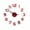 Red, variant on Fdelink Wall Stickers DIY Wall Clock 3D Mirror Surface Sticker Home Office Decor Clock Black