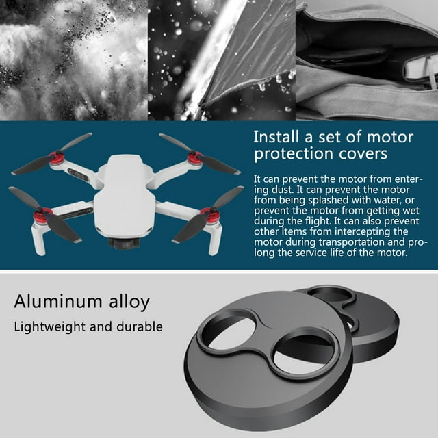 4 Pcs Engine Caps Compatible for Mini3 Pro/SE/2 Dustproof Waterproof Aluminum Protective Cover Drone Accessories