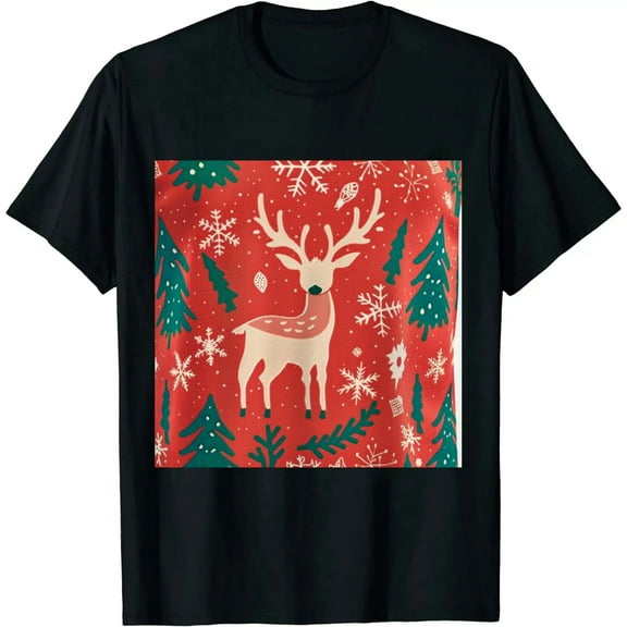 Qinduosi Christmas for Men Short Sleeve Dress s Black