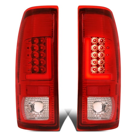DNA Motoring For  08-16 Ford F250 F350 Super Duty Red LED Bar Tail Light Brake Lamp Pair