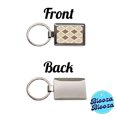 thumbnail image 4 of Tan Argyle Background Metal Rectangle Keychain, 4 of 7