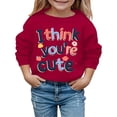 thumbnail image 1 of JAKANYQ Sweat à Capuche Imprimé Élégant pour Enfant, Cœur de Printemps, Rouge, 5-6 Ans, 1 of 4