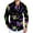 Black, variant on Fgvctg Mardi Gras Shirts for Men Button Down V Neck Carnival Party Long Sleeve Shirt Trendy Collared Blouse Mask Print Plus Size Business Casual Outfits Dark Purple 2XL