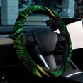 thumbnail image 6 of Tropical Jungle Palm Leaves 14.5 Inch Printing PVC Leather Car Wheel Cover Steering Wheel Cover Auto Accessories, 6 of 6