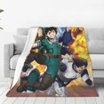 thumbnail image 2 of Mha Boku no Hero Flannel Blanket Ultra-Soft Micro Fleece Throw Blanket For Bed Sofa Couch Car Office Unisex Adult Fuzzy Bed Blanket Cozy Kids Throw Blanket 40"x30", 2 of 8