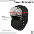 thumbnail image 4 of Warm Russian Trooper Hat with Windproof Mask, Trapper Winter Skiing Cap Women Men Windproof, Trapper Hunter Furry Hat for Outdoor Hunting Sports, 4 of 6