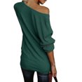 thumbnail image 2 of Women Casual Off-Shoulder Knit Long Sleeve Pullover Sweater Top, 2 of 3