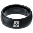 thumbnail image 2 of Tungsten New Mexico The Land of Enchantment State Zia Symbol Band Ring 8mm Men Women Comfort Fit Black Dome Polished, 2 of 4
