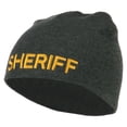 thumbnail image 2 of Sheriff Military Embroidered Beanie - Grey OSFM, 2 of 5