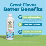 MaryRuth's Kids Multivitamin Liposomal, Immune Support, Overall Health, USDA Organic, Vegan, Sugar-Free, Ages 4+, 15.22 fl oz