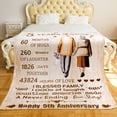 thumbnail image 2 of LHSHID 5 Years 5th Anniversary Throw Blanket Gifts Gift for 5th Wedding Anniversary Valentine Gifts for Her Him Wife Husband Mom Dad Girlfriend Boyfriend 40"x50", 2 of 6