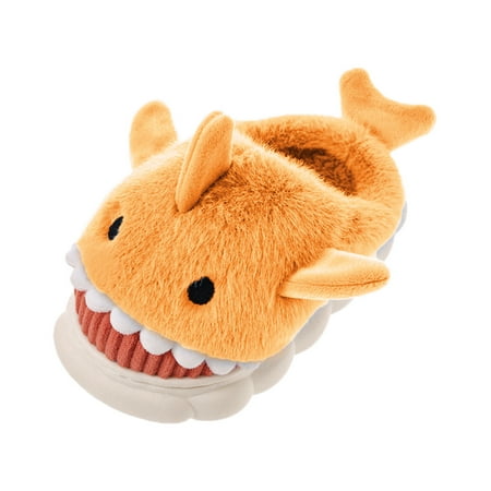 

Baby for Shoes Children Cotton Slippers Boys Girls Cute Cartoon Shark Slippers Autumn Winter Indoor Platform Slippers for Kids