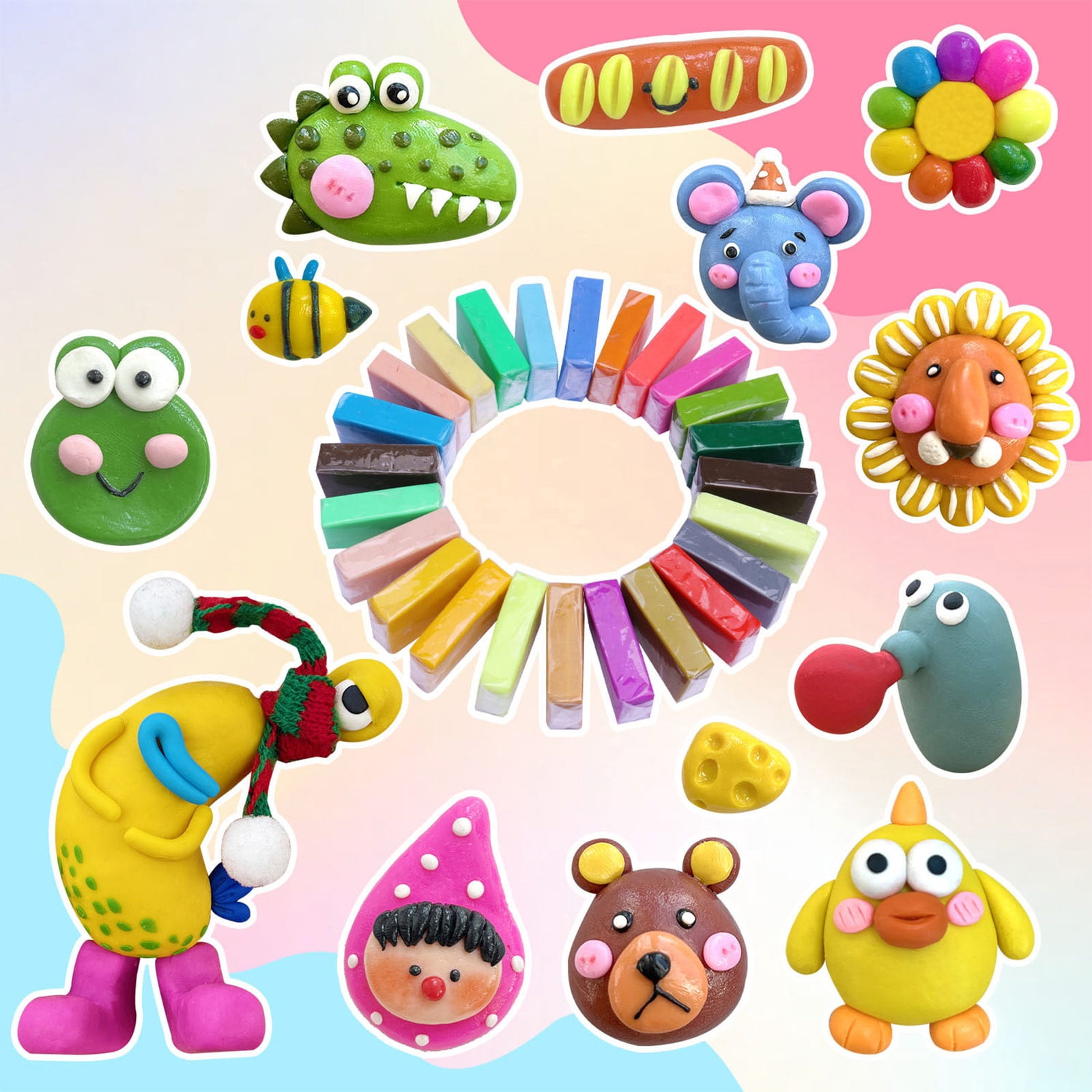 Clay Kit for Kids, 48-Color Air Dry Clay for Kids Pack with 5 Clay Sculpting tools, 30 Craft Accessories, 1 instruction Manual, Art and Crafts for Kids Ages 5-8, Kids Art Supplies
