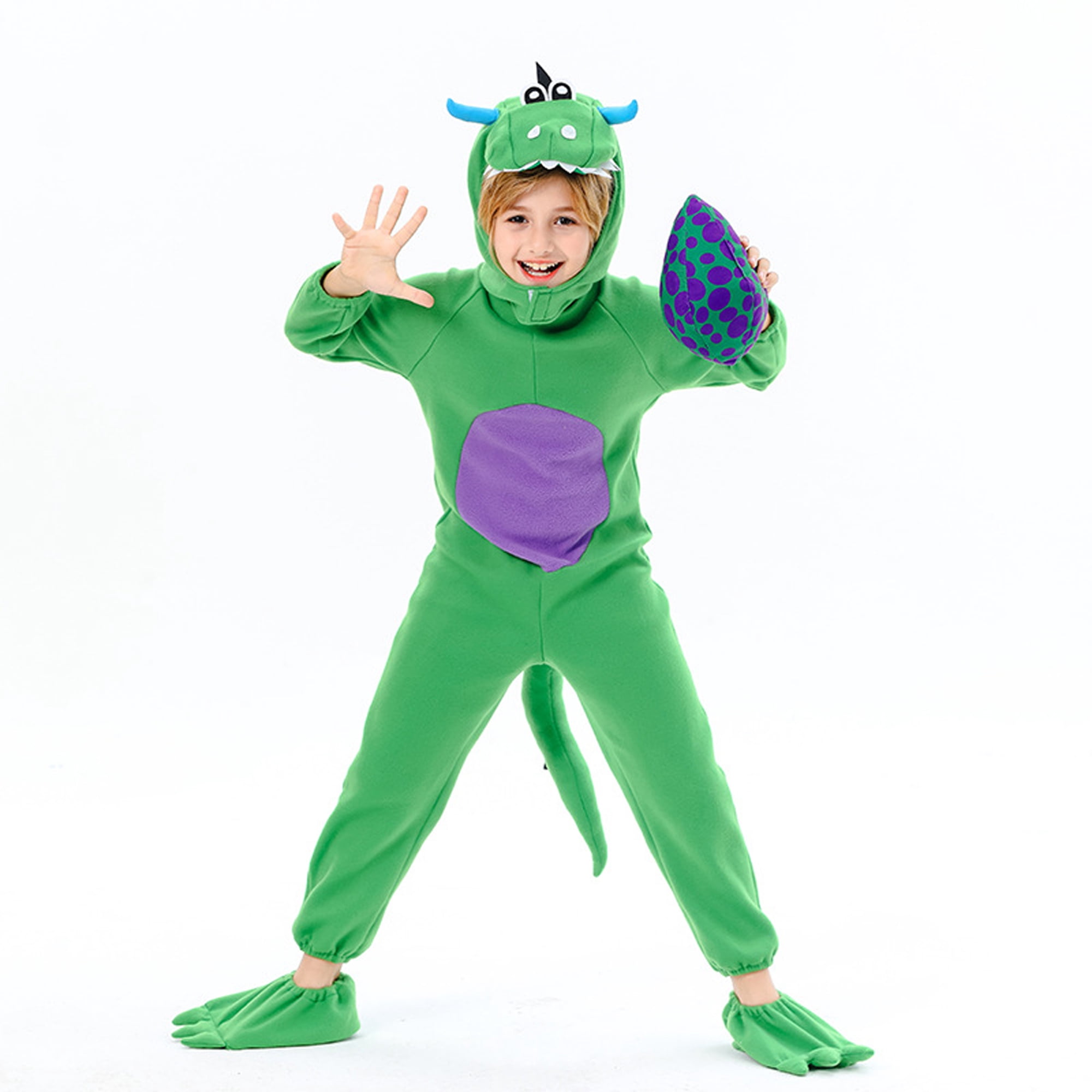 TheFound Kids Dinosaur Costume Set, Fleece Long Sleeve Hooded Dinosaur