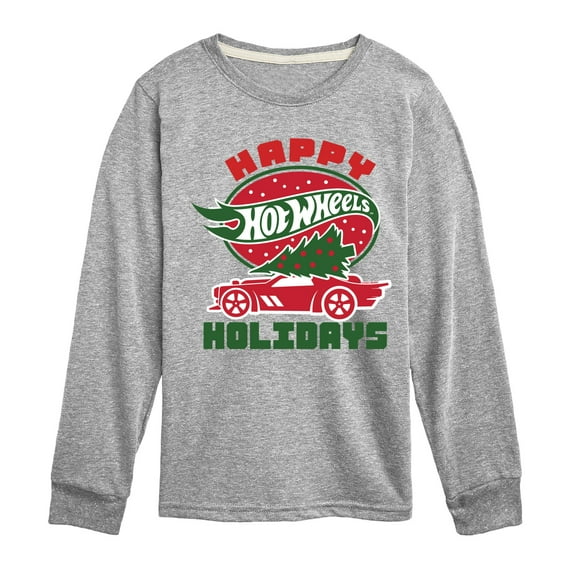 Hot Wheels - Happy Christmas Car Tree - Toddler & Youth Long Sleeve Graphic T-Shirt