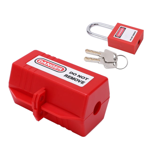 Mgaxyff Plug Lockout Tagout Set, Rustproof Plug Lockout Device High Temp Resistant For Home Industry Chemistry For Air Conditioner TV