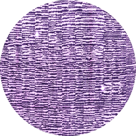 Ahgly Company Indoor Round Abstract Purple Modern Area Rugs, 8' Round