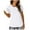 White, variant on IROINNID Women's Basic Casual T-Shirt Short Hollow Sleeve Solid Color Round Neck Blouse