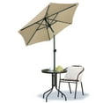 thumbnail image 4 of AMMSUN 6ft Khaki Round Outdoor Small Table Pool Lawn Balcony Market Patio Umbrella, Push Up & Tilt, 4 of 8