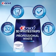 Crest Teeth Whitening Kit, 3D Whitestrips Professional White with Light At-home Teeth Whitening Kit, 19 Treatments, 32 Levels Whiter