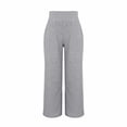 thumbnail image 5 of CPNG Girls Oversized Sweatpants Elastic High Waist Solid Color Daily Casual Sweat Pants Straight Wide Leg Baggy Joggers(Grey,12-13 Years), 5 of 9