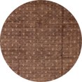 thumbnail image 1 of Ahgly Company Machine Washable Indoor Round Abstract Red Brown Area Rugs, 6' Round, 1 of 7