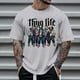 thumbnail image 2 of Playeras Hombre Cuello V Camiseta Casual De Manga Corta Con Estampado Para Hombre Tops De Moda C, 2 of 4