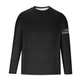 thumbnail image 2 of Tawop Black T Shirts for Men Crew Neck Long Sleeve Pullover Graphic Casual Black L, 2 of 5