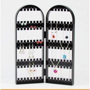 Foldable Earrings Display Stand Jewelry Hanger Organizer Bracelets Necklace Holder, Black