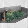 thumbnail image 5 of Underwater Soft Flannel Fleece Throw Blanket, Mermaid Cartoon Water Bubbles and Starfish Curly Fictional Print, Cozy Plush for Indoor and Outdoor Use, 50" x 60", Green, by Ambesonne, 5 of 5