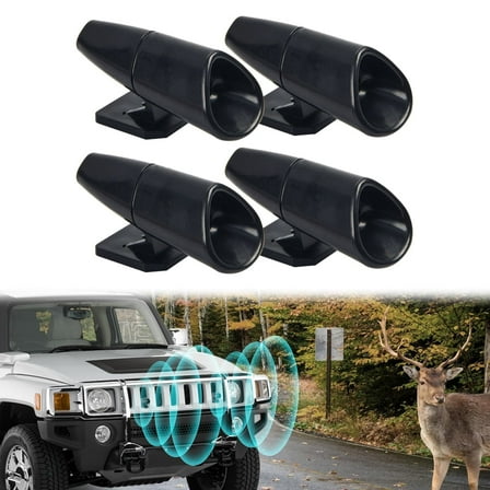 4 Pcs Deer Warning Whistles Device for Car, Wildlife Anti-collision, Ultrasonic Animal Repeller for Auto Safety Accessory, Mini Size