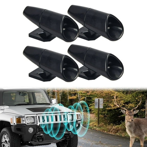 4 Pcs Deer Warning Whistles Device for Car, Wildlife Anti-collision, Ultrasonic Animal Repeller for Auto Safety Accessory, Mini Size