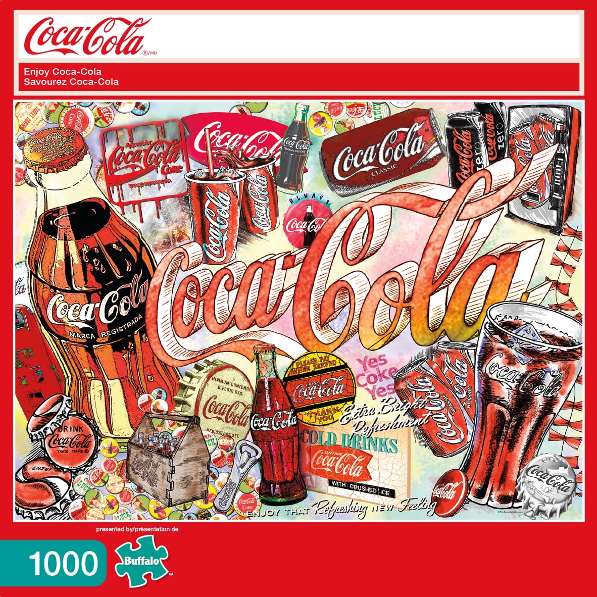 eterno En el piso Ejercicio mañanero Buffalo Games - Coca-Cola - Enjoy Coca-Cola - 1000 Piece Jigsaw Puzzle -  Walmart.com