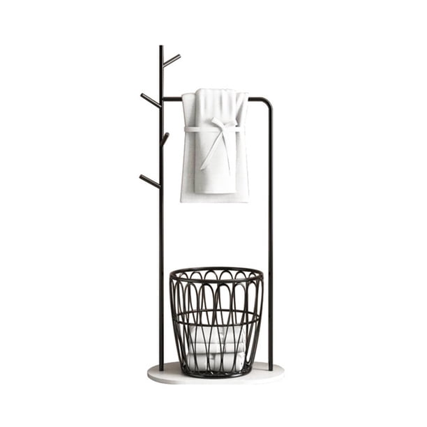 Toallero de baño de pie, estante de baño de hierro nórdico, estante de almacenamiento de ropa for inodoro, toallero