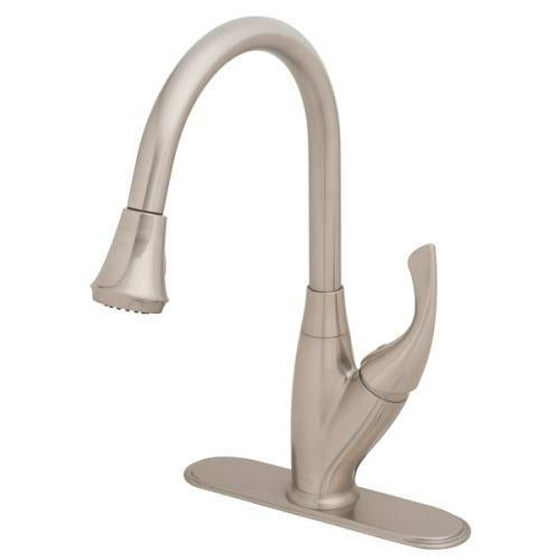 Seasons Intesa Kitchen Faucet Brushed Nickel Single Handle Pull Out 1 8 Gpm