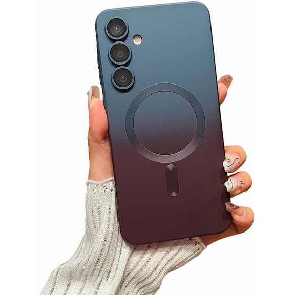 MYKOMI Compatible with Galaxy A26 5G Case Magnetic [Support Magsafe Charger] Wireless Camera Lens Protector Gradient Shockproof Silicone Rubber Phone Cover Case for Samsung Galaxy A26 5G