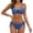 X1 Blue, variant on Womens Elegent 2 Piece Bikini Sets Cheeky High Cut Bathing Suit Color Block Textured U-Wire Swimsuits 2026,Color:Blue,Size:M
