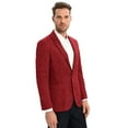 thumbnail image 3 of Men's sport Coat and Suit Jacket Linen suit jacket Men's casual suit jacket single button, 3 of 5